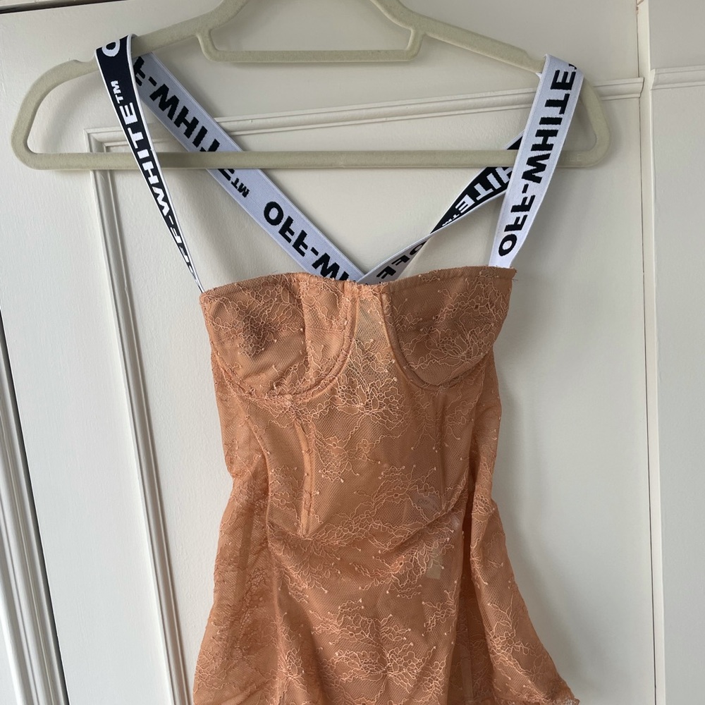 OFF WHITE lace bodysuit